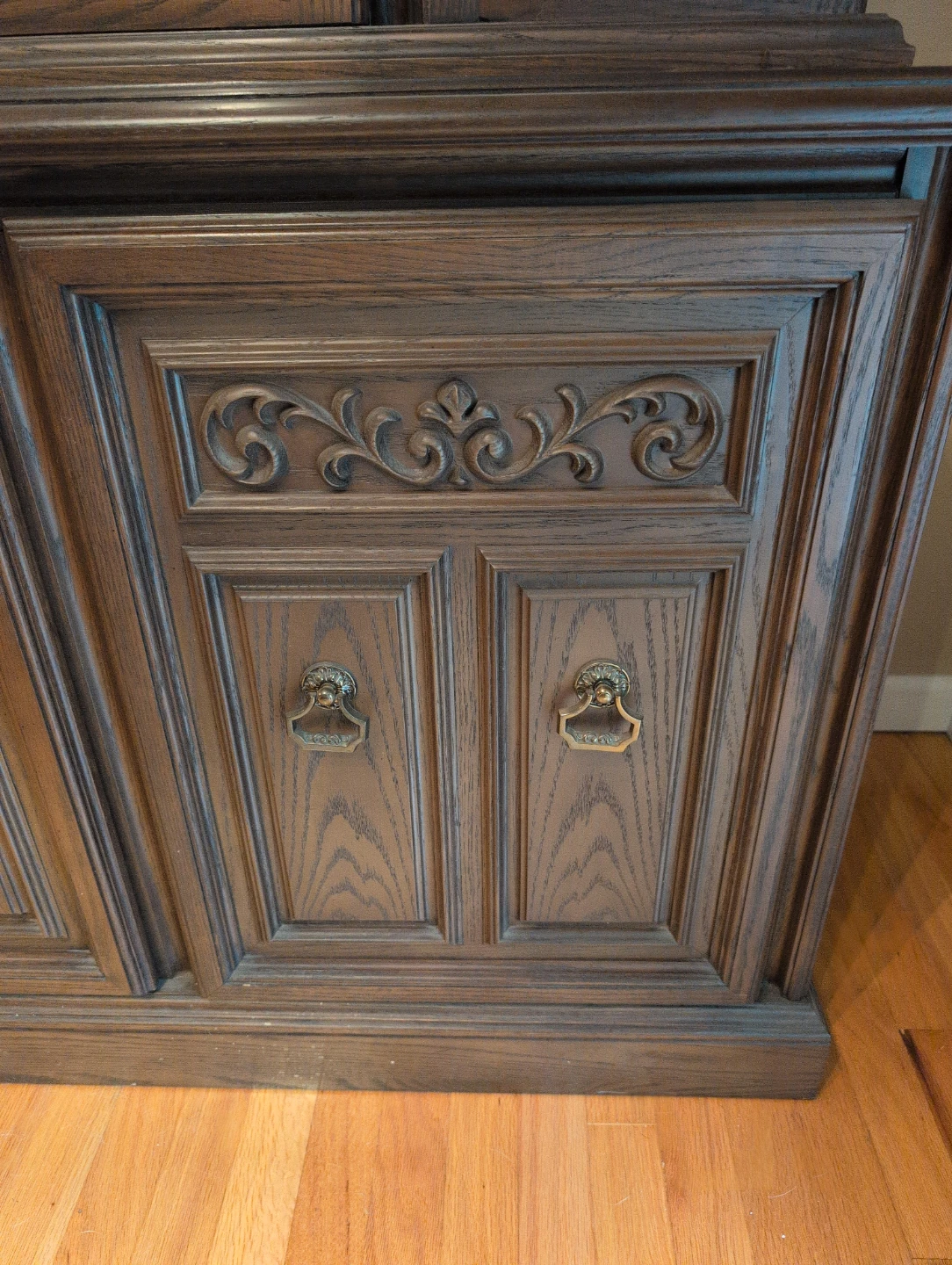 Dark Wood China Cabinet Hutch - photo 2