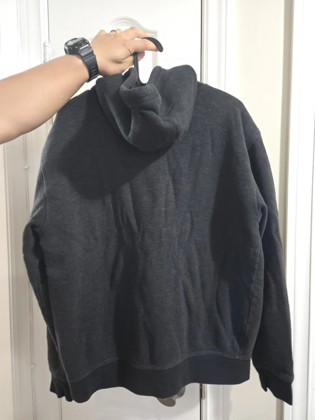 Charcoal Grey Zip-Up Hoodie S - photo 2