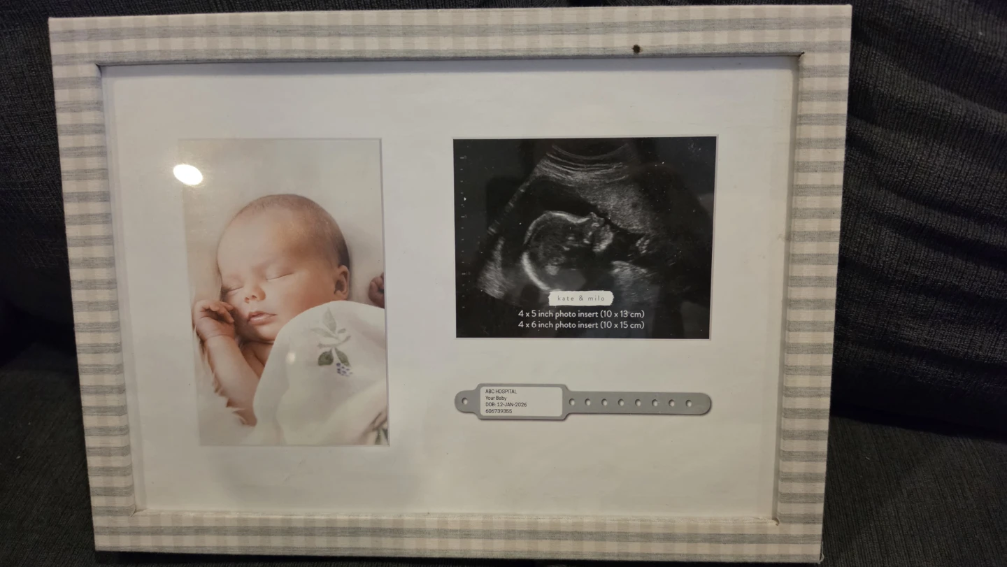 Kate & Milo Baby Photo Frame with Ultrasound Insert