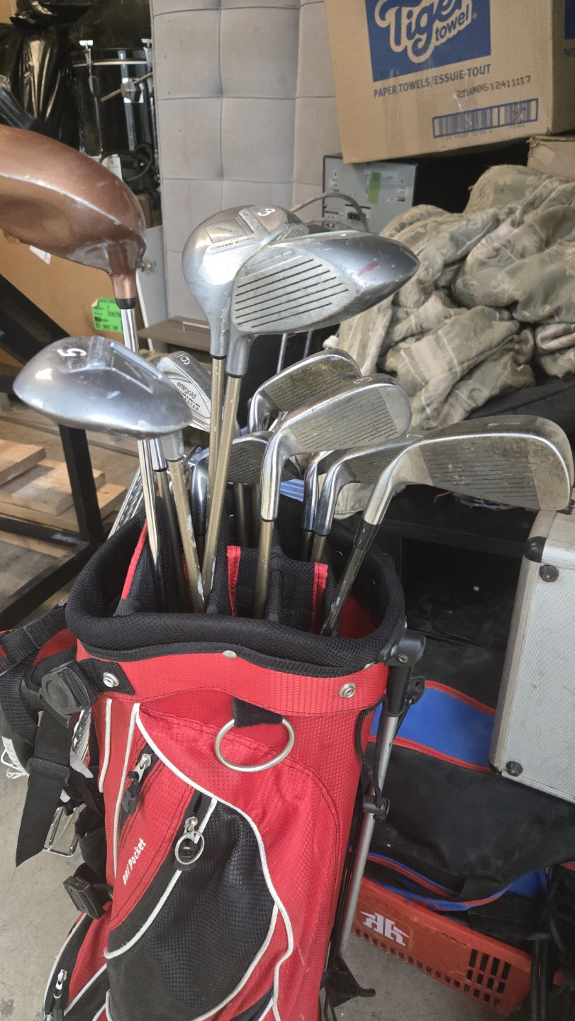 Red Golf Bag with Assorted Clubs - photo 2