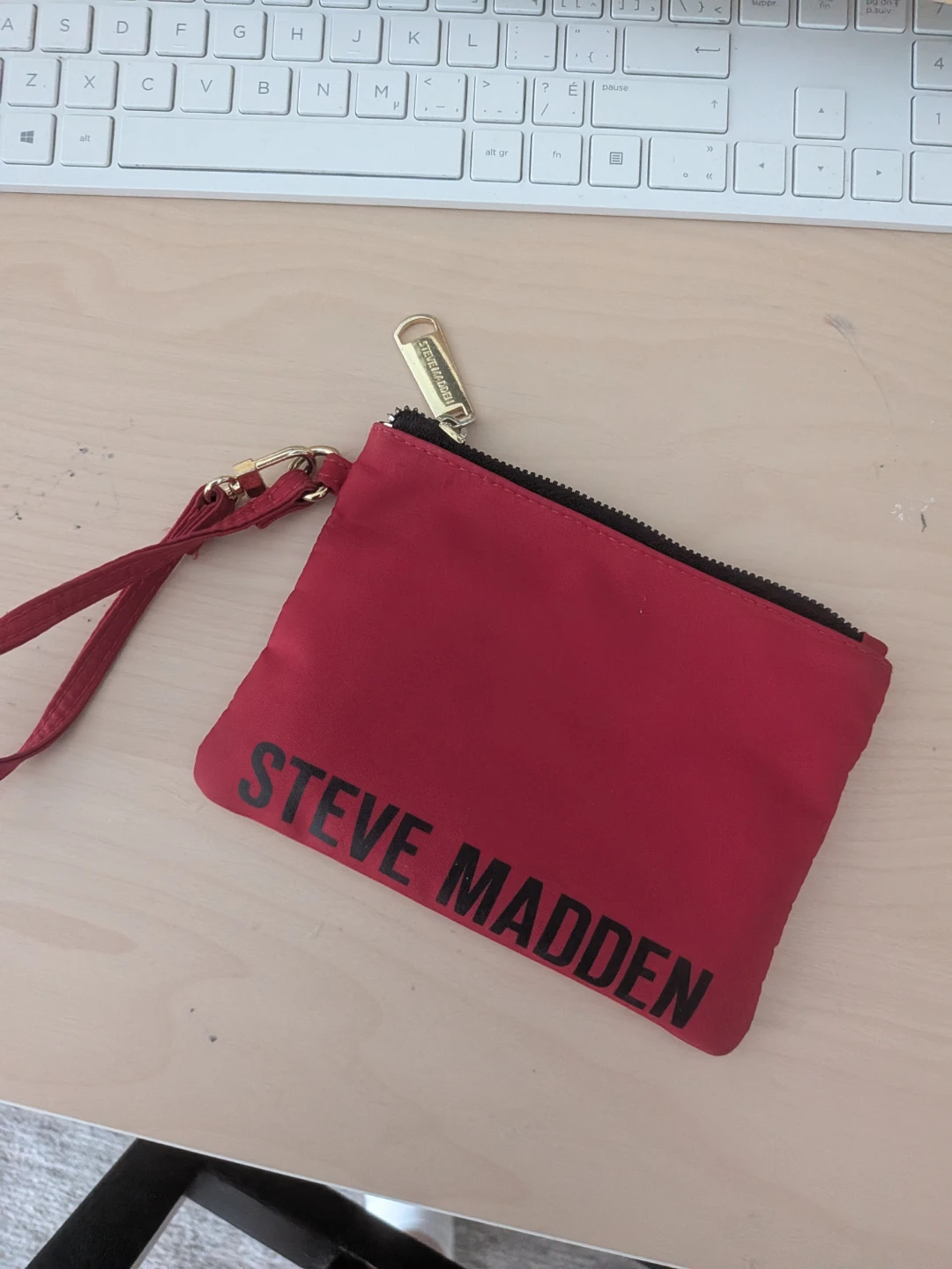 Steve Madden Red Wristlet Pouch