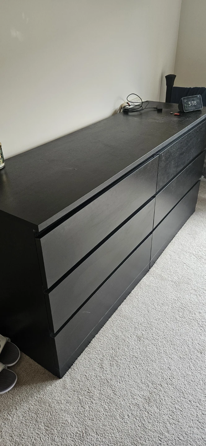 Black 6-Drawer Dresser - photo 2
