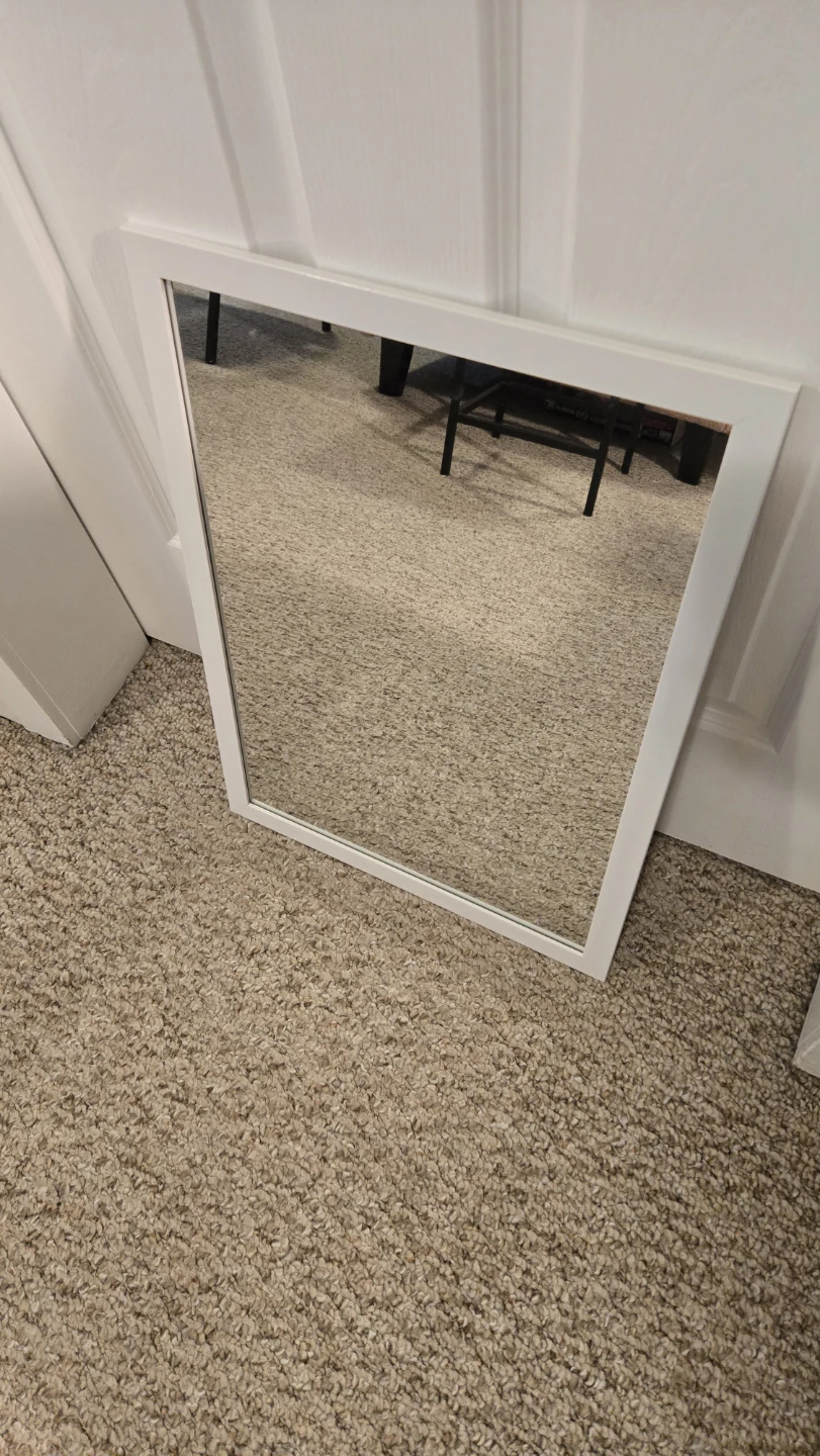 White Framed Mirror