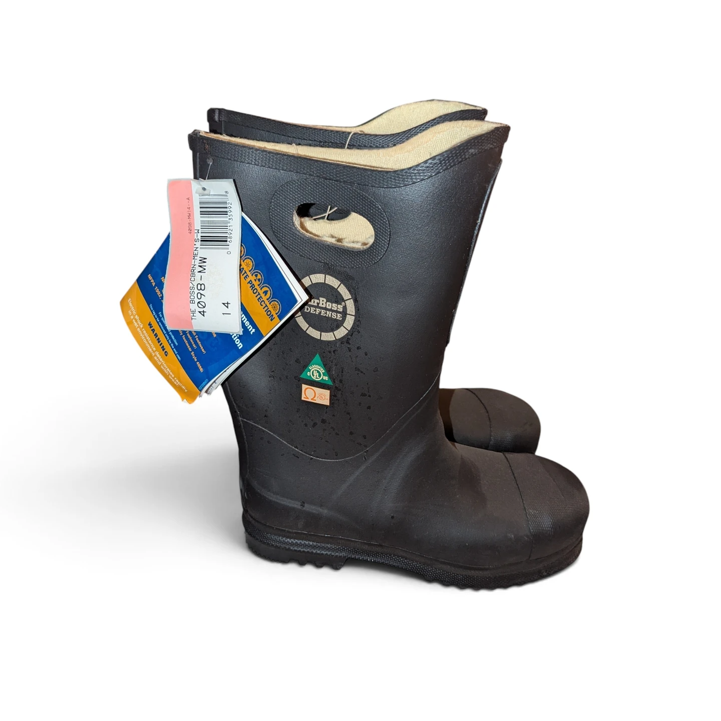 🔥 OBO: AirBoss Defense Structural Firefighting Boots – BRAND NEW