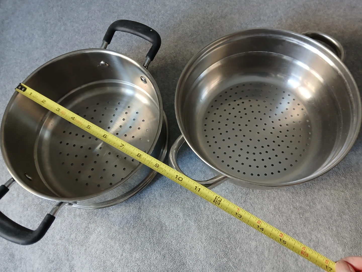 2 Stainless Steel Steamers $5 EACH FIRM. - photo 4
