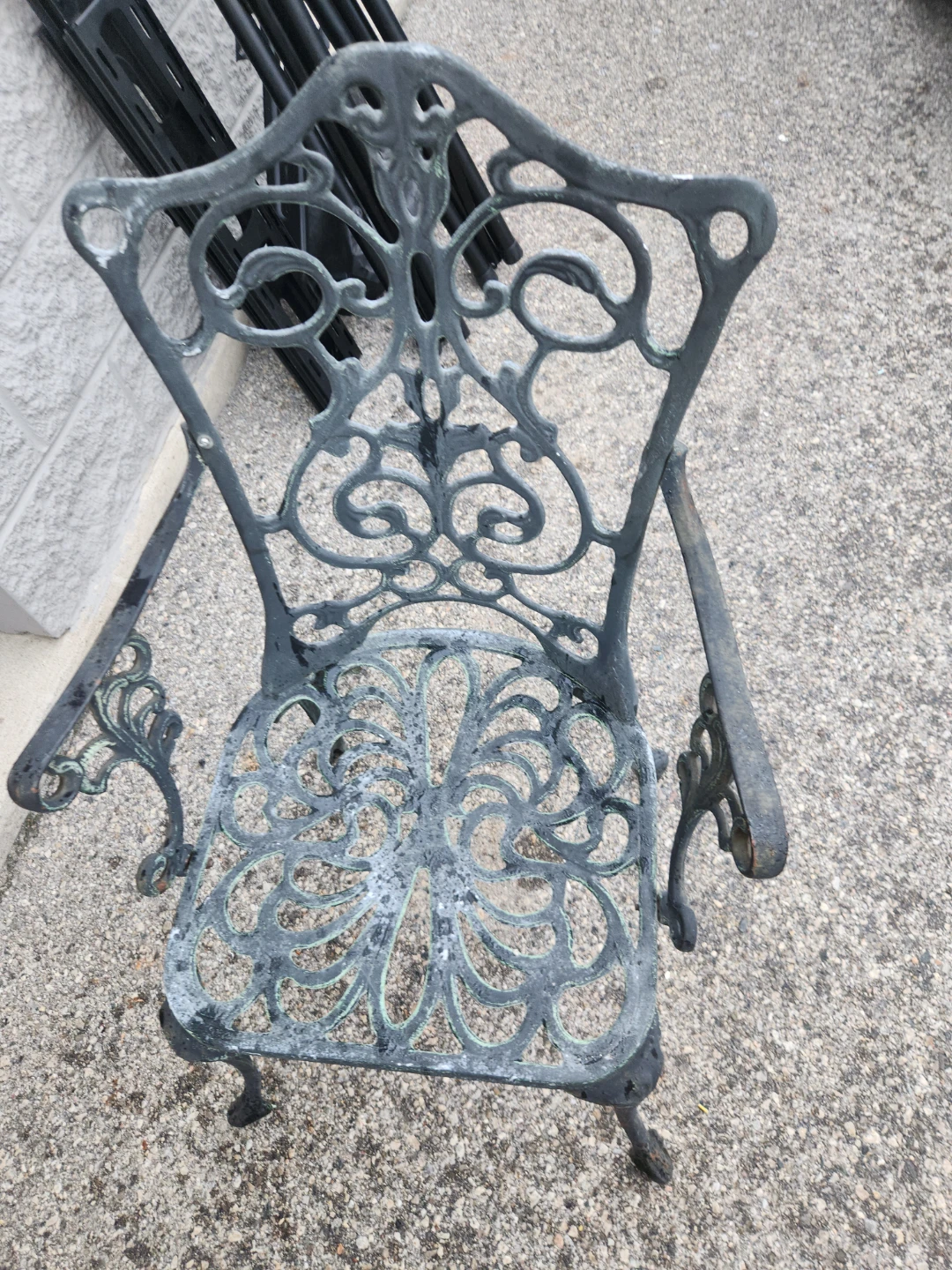 Antique Ornate Cast aluminium  Bistro Set - Table and Two Chairs - photo 4