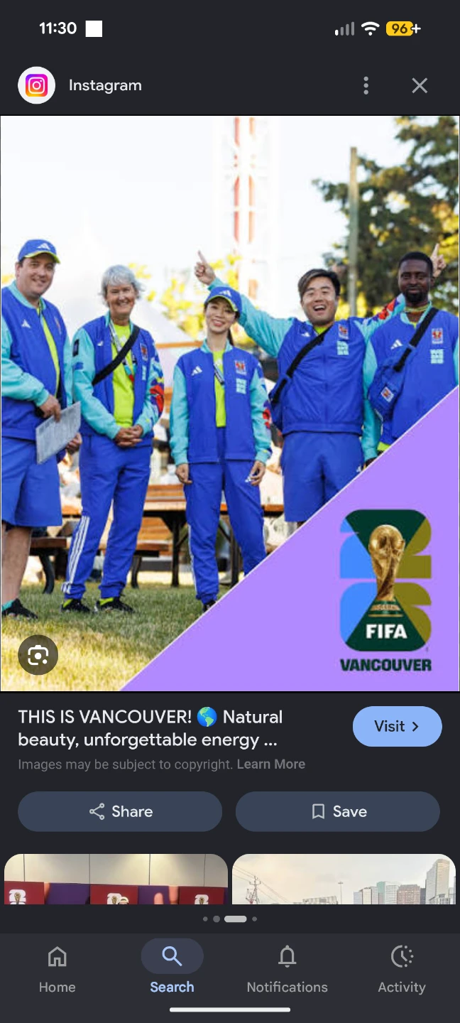 Fifa Vancouver volunteer jacket