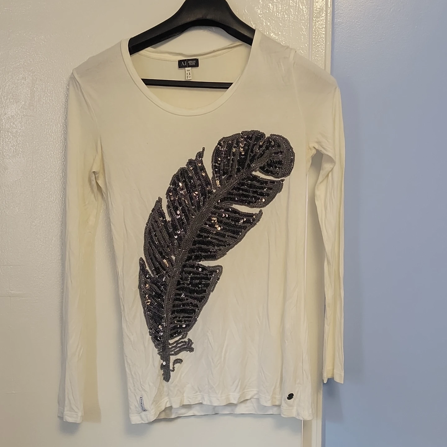 AJ Armani Jeans eather Shirt Women L