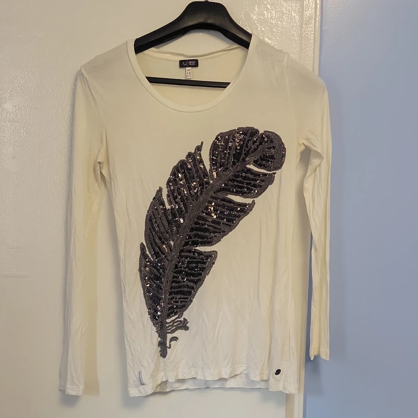 AJ Armani Jeans eather Shirt Women L - photo 2