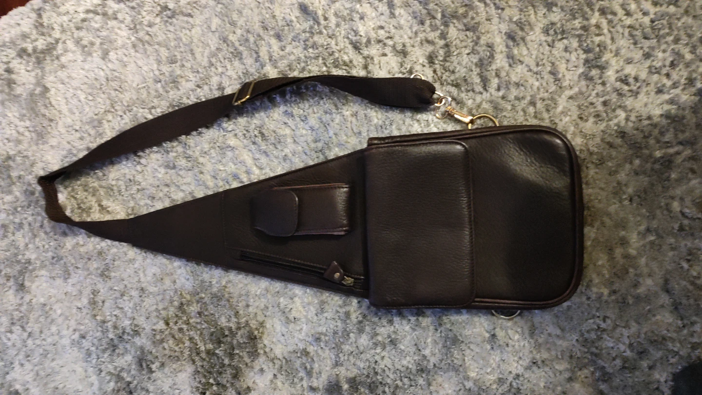 Brown real Leather reversible Sling Bag - photo 2