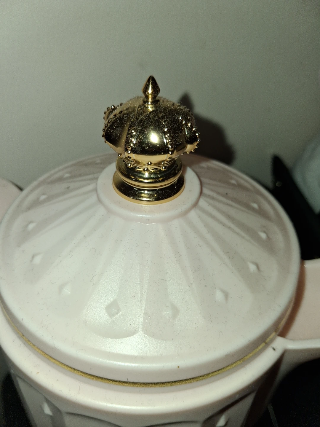 Pink Thermos Carafe with Gold Crown Lid - photo 3
