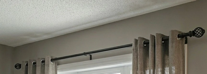 Black Curtain Rod with Cage Finials 6.5 feet