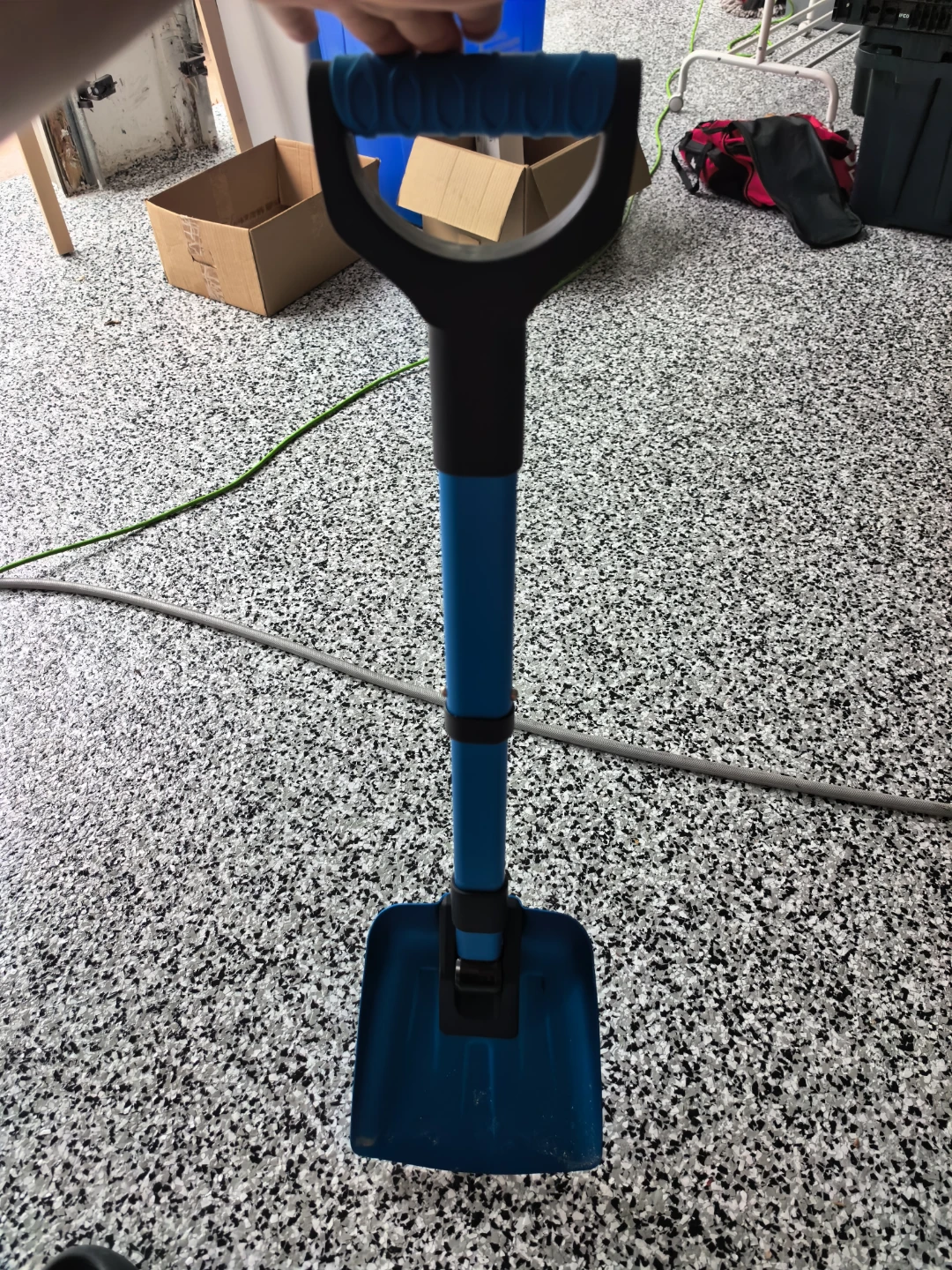 Blue Snow Shovel with D-Grip Handle