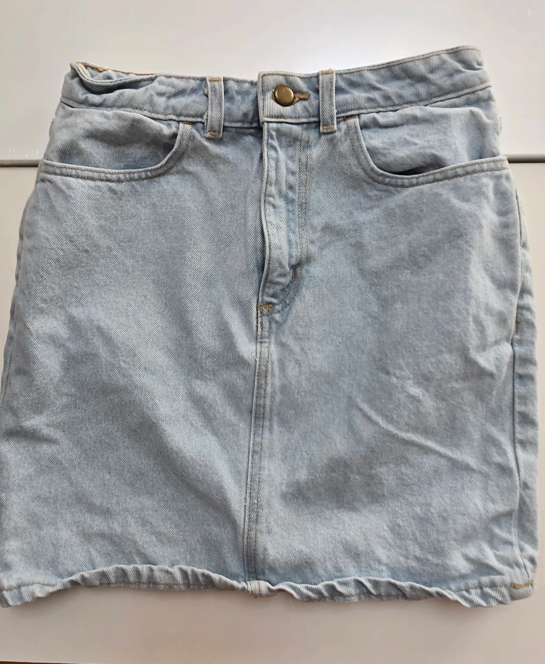 American Apparel Denim Mini Skirt - Size M fits like S