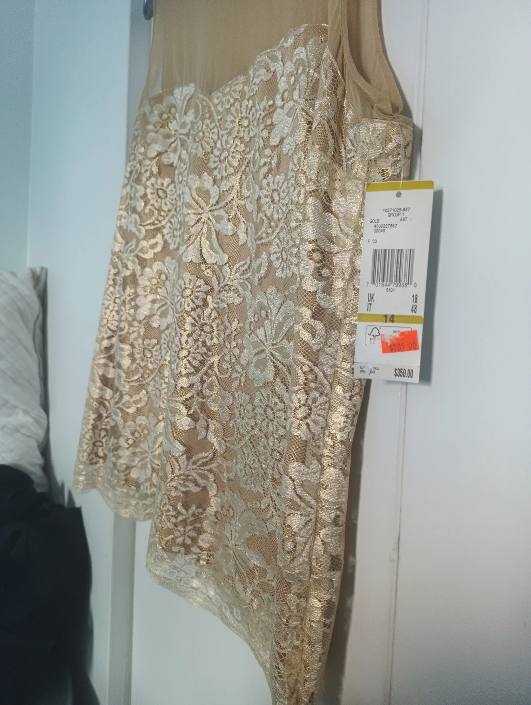 Dress top. Gold - photo 2