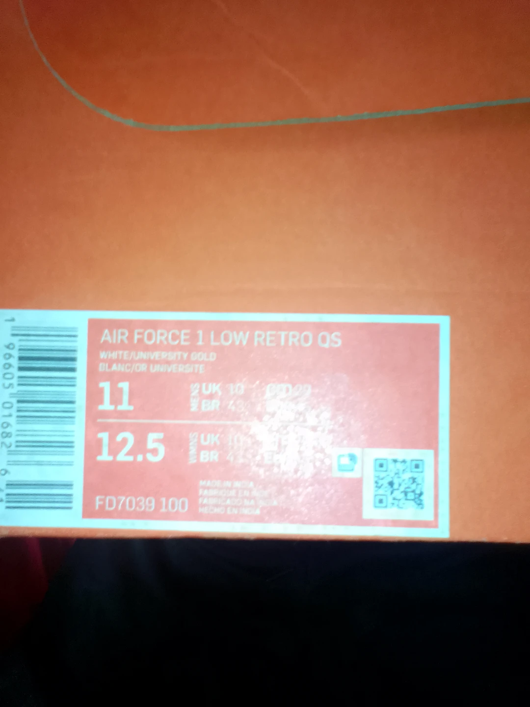 Nike Air Force 1 Low Retro White/University Gold - photo 4