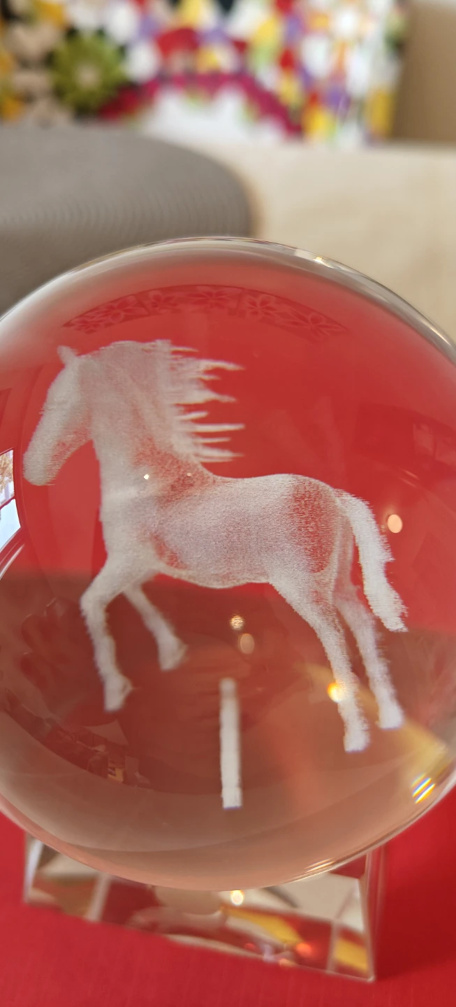 Crystal Horse Paperweight with Red Box - photo 4