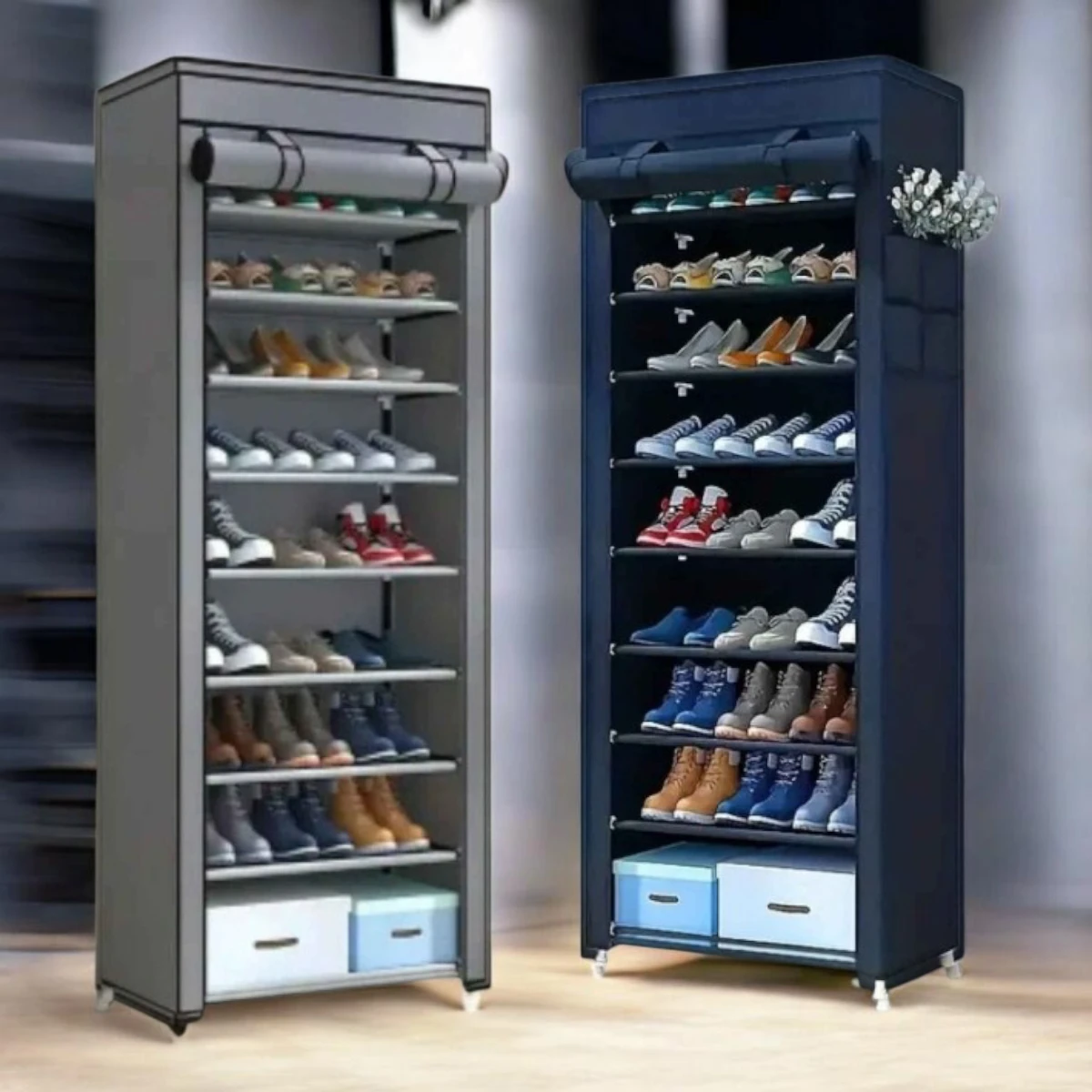 (BRAND NEW) Dustproof Muliti Tier Shoe Rack Organizer