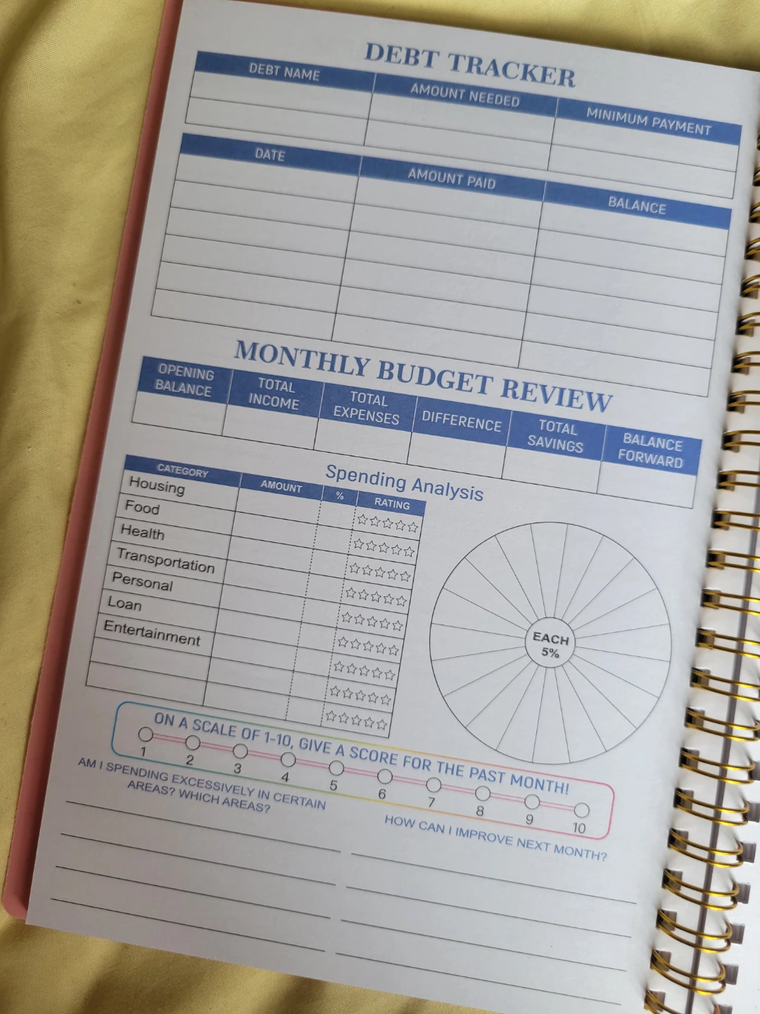 Pink Budget Planner and Debt Tracker Notebook - photo 2