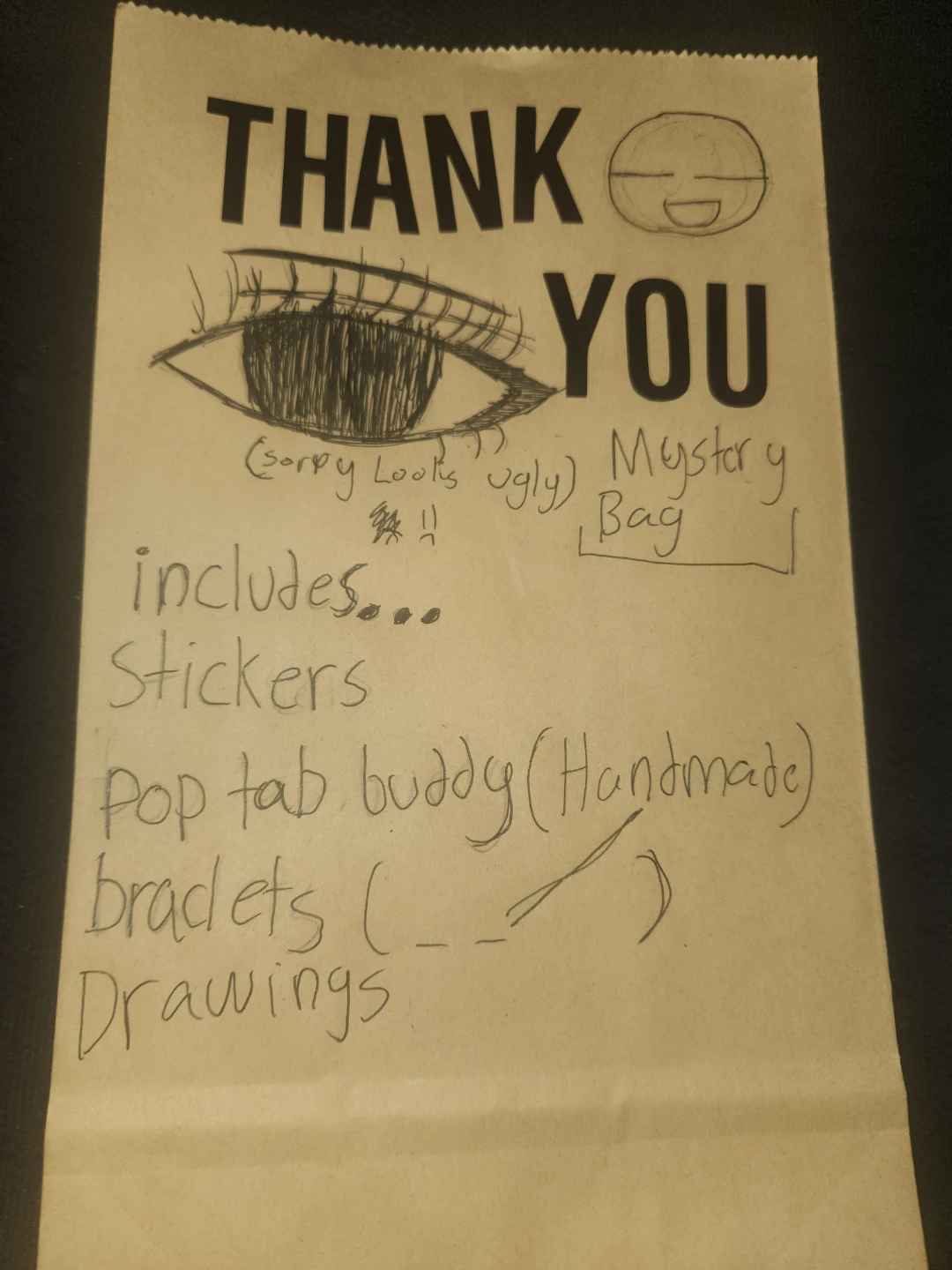 Mystery Bag with Stickers, Bracelets, and Drawings