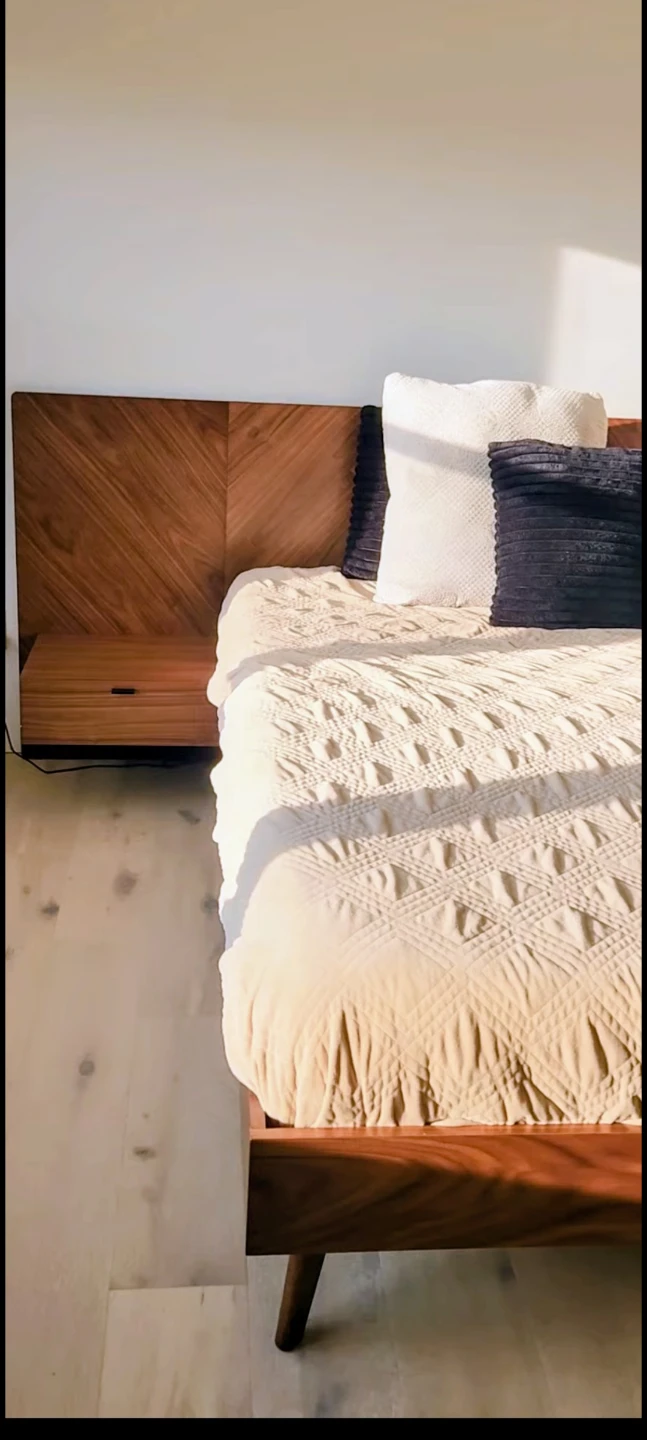 Structube Walnut Bed Frame - photo 2