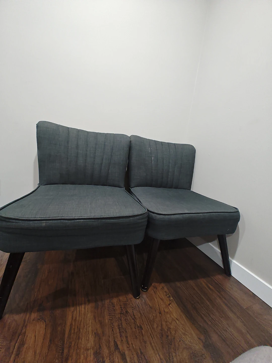 Pair of Charcoal Grey Accent Chairs