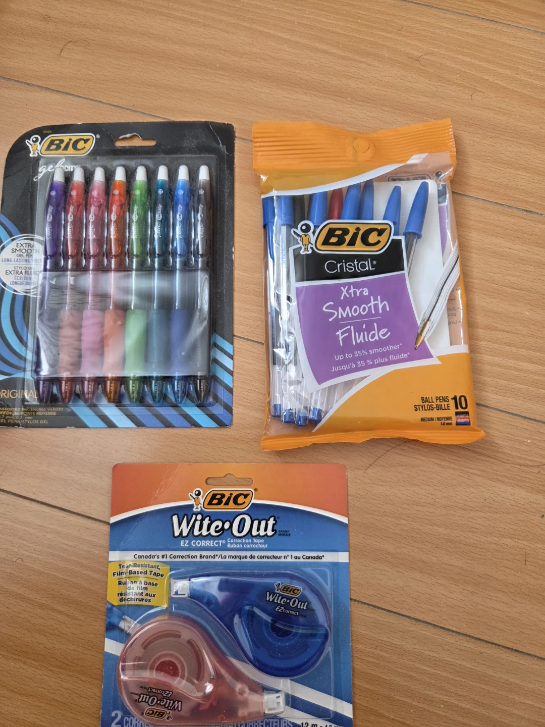 2 packs of bic ballpoint and gel pens  and pack of bic wite outs - photo 3