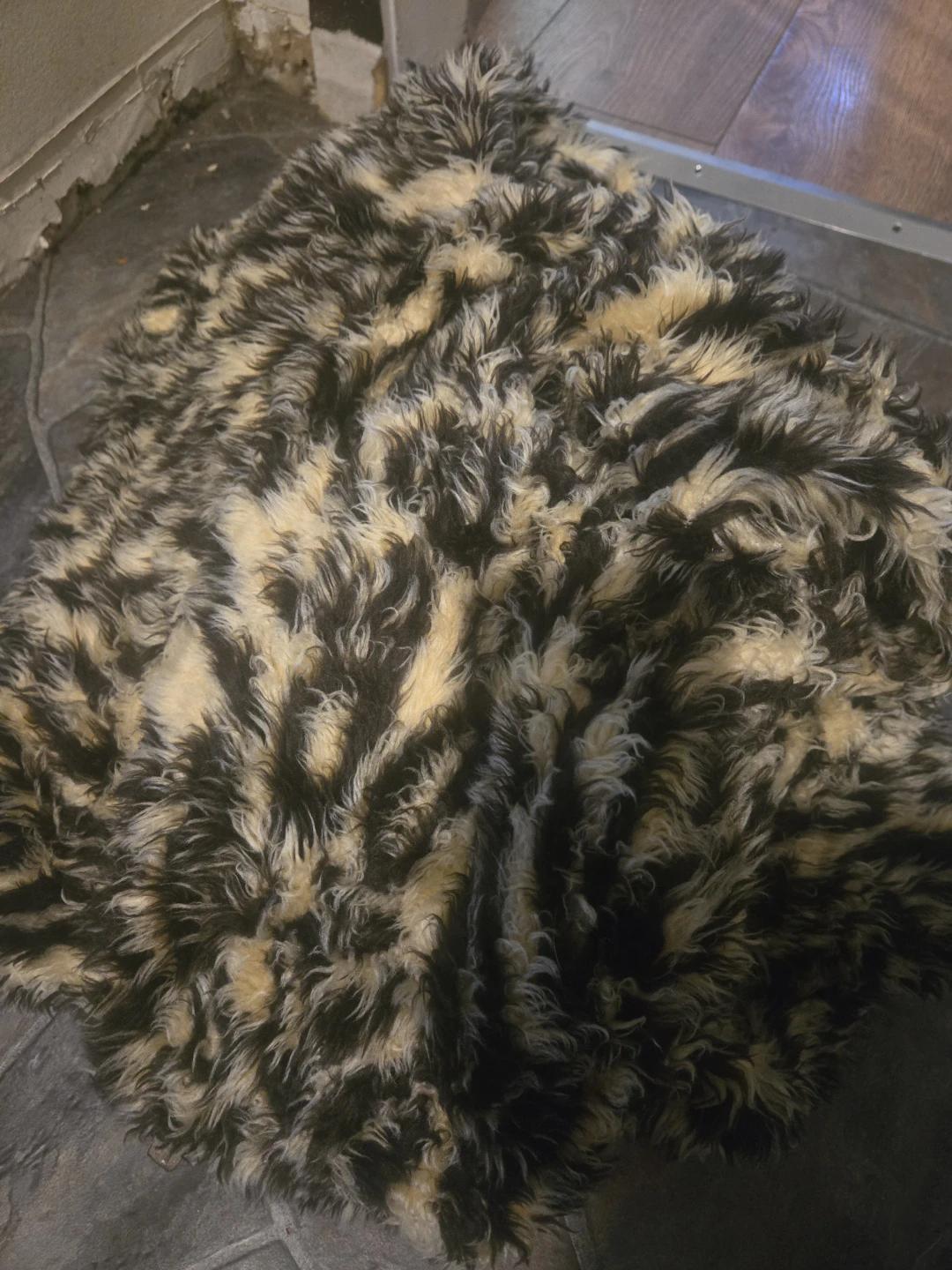 Fluffy Animal Print Rug