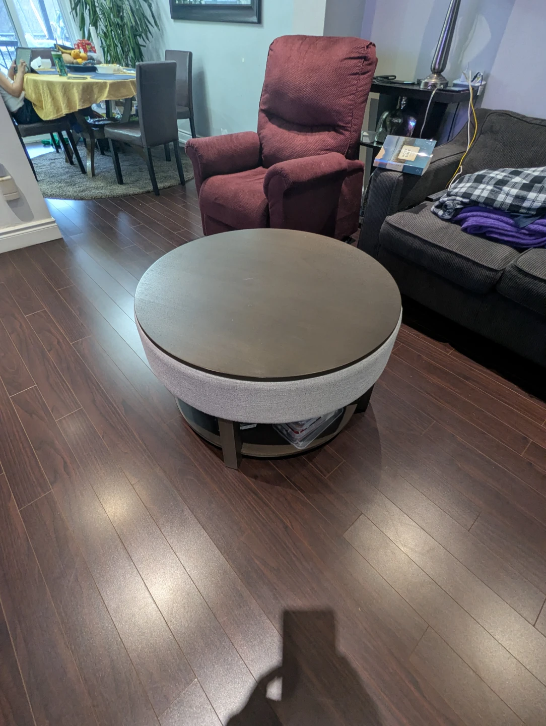 Round Storage Coffee Table - photo 2