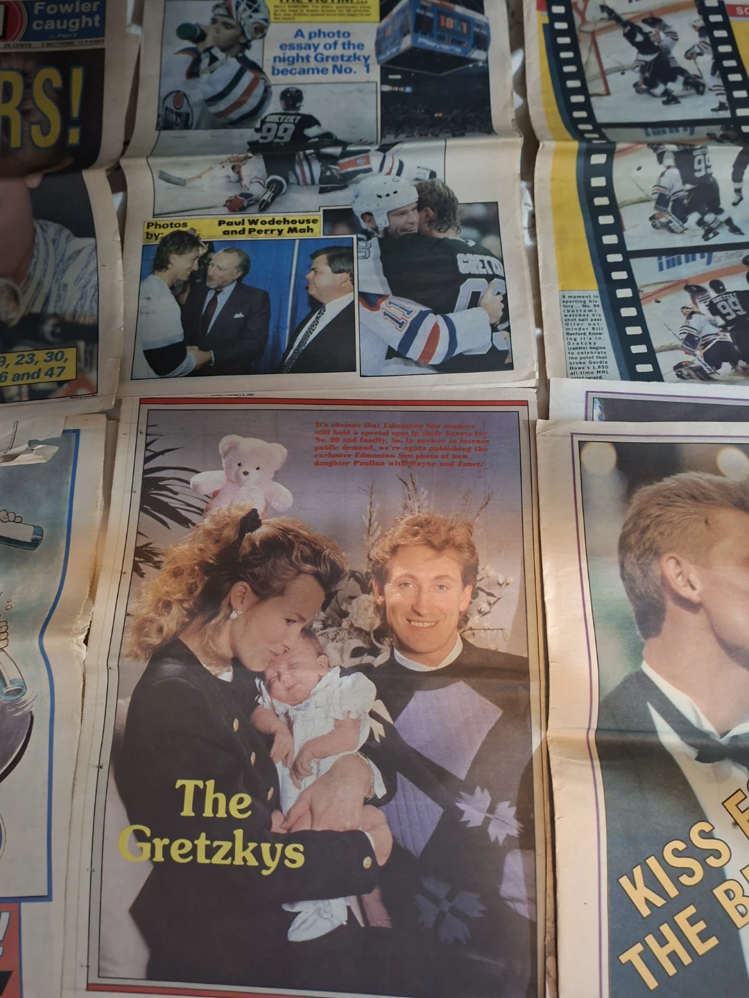 Collection of Edmonton Oilers and Wayne Gretzky Newspapers - photo 4