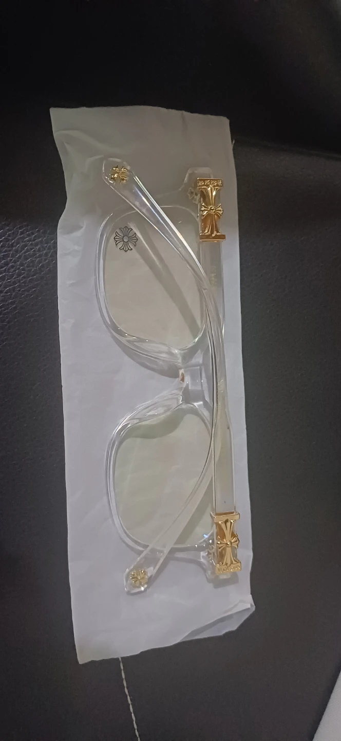 Chrome Hearts Clear Glasses with Gold Accents - photo 2
