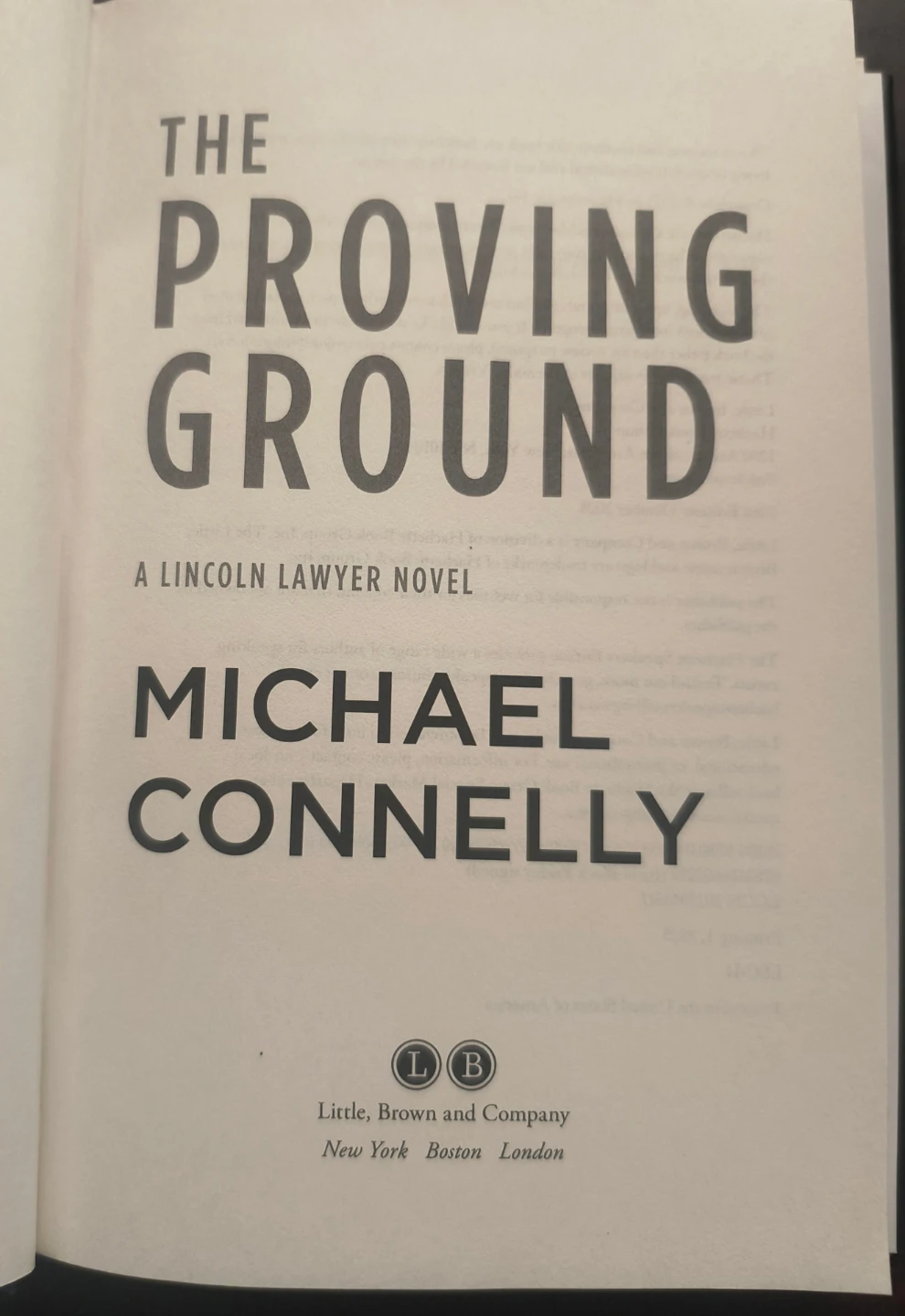 The Proving Ground by Michael Connelly 2025 - photo 3