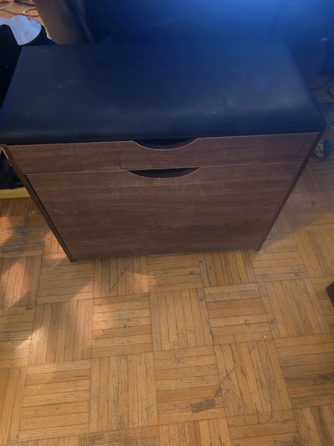 Wooden Storage Bench with Shoe Rack - photo 2