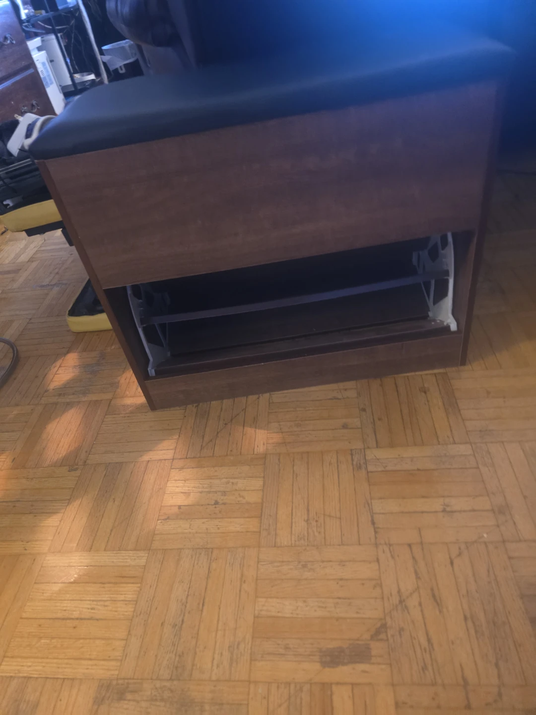 Wooden Storage Bench with Shoe Rack - photo 3