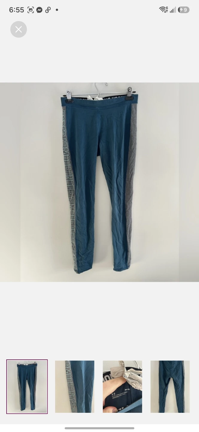 Under Armour Women's Leggings MD/M Teal Grey