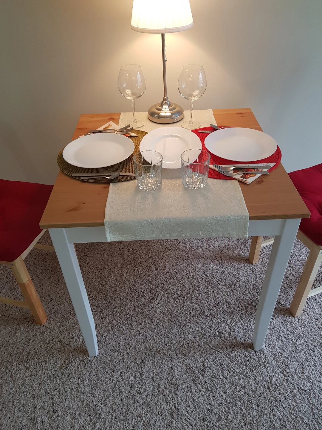 Wooden Dining Table with Two Chairs - photo 2