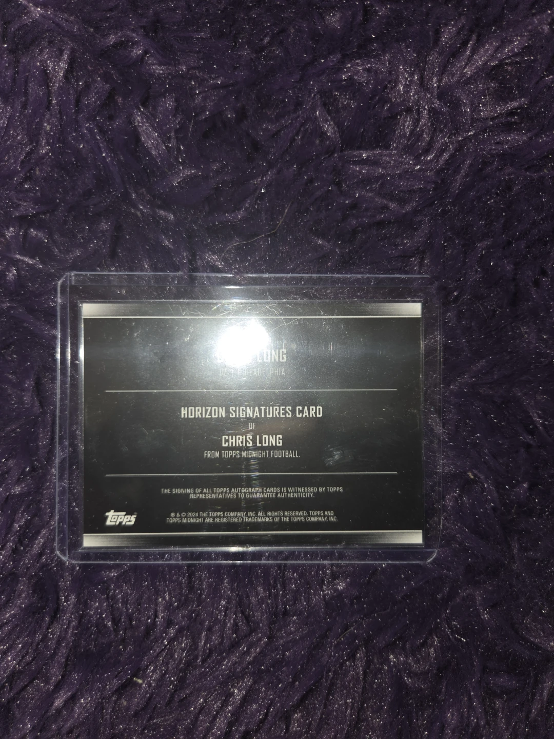 Topps Chris Long Midnight Horizon Signatures Card - photo 2