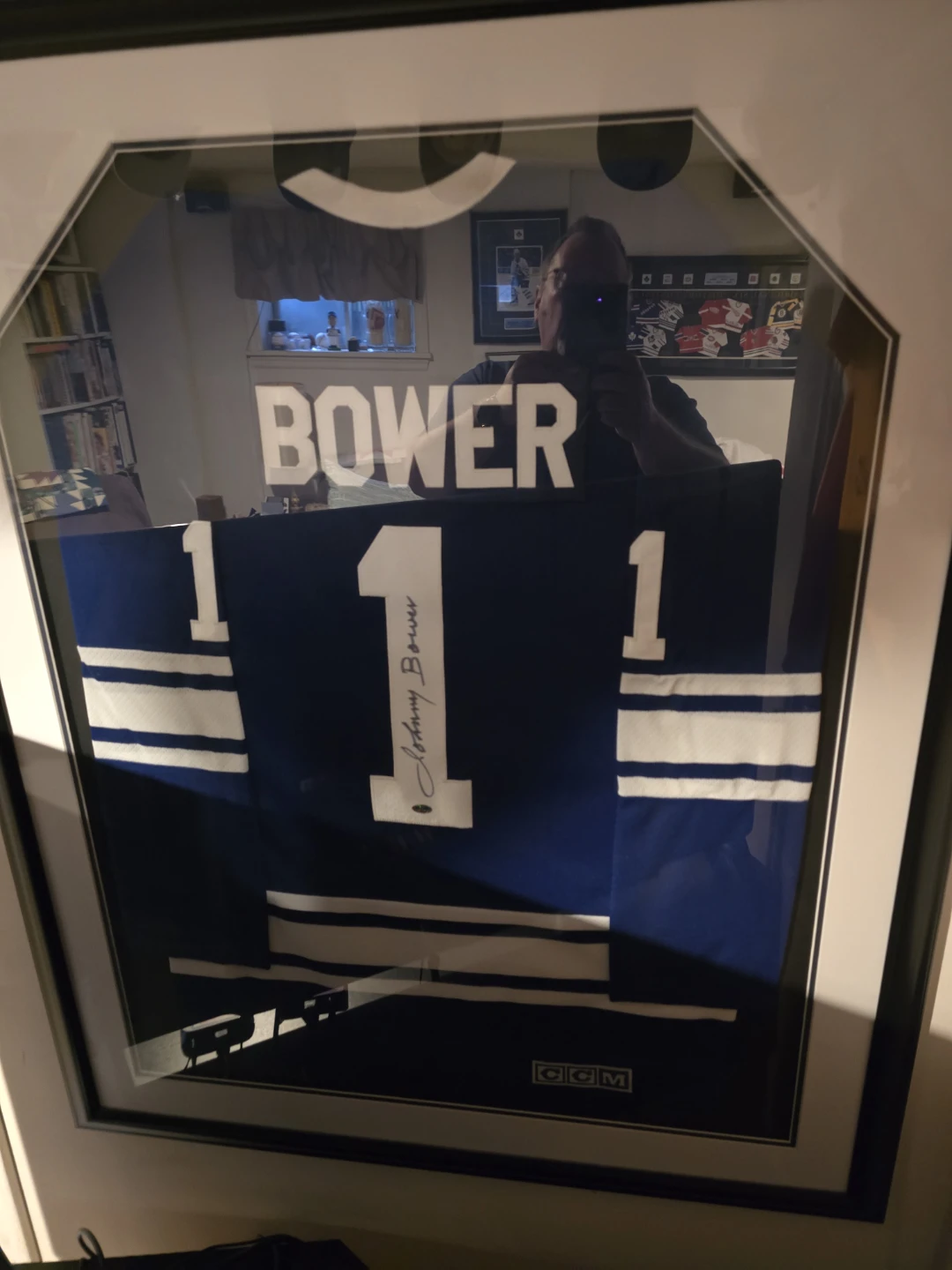 Jonny Bower autographed jersey