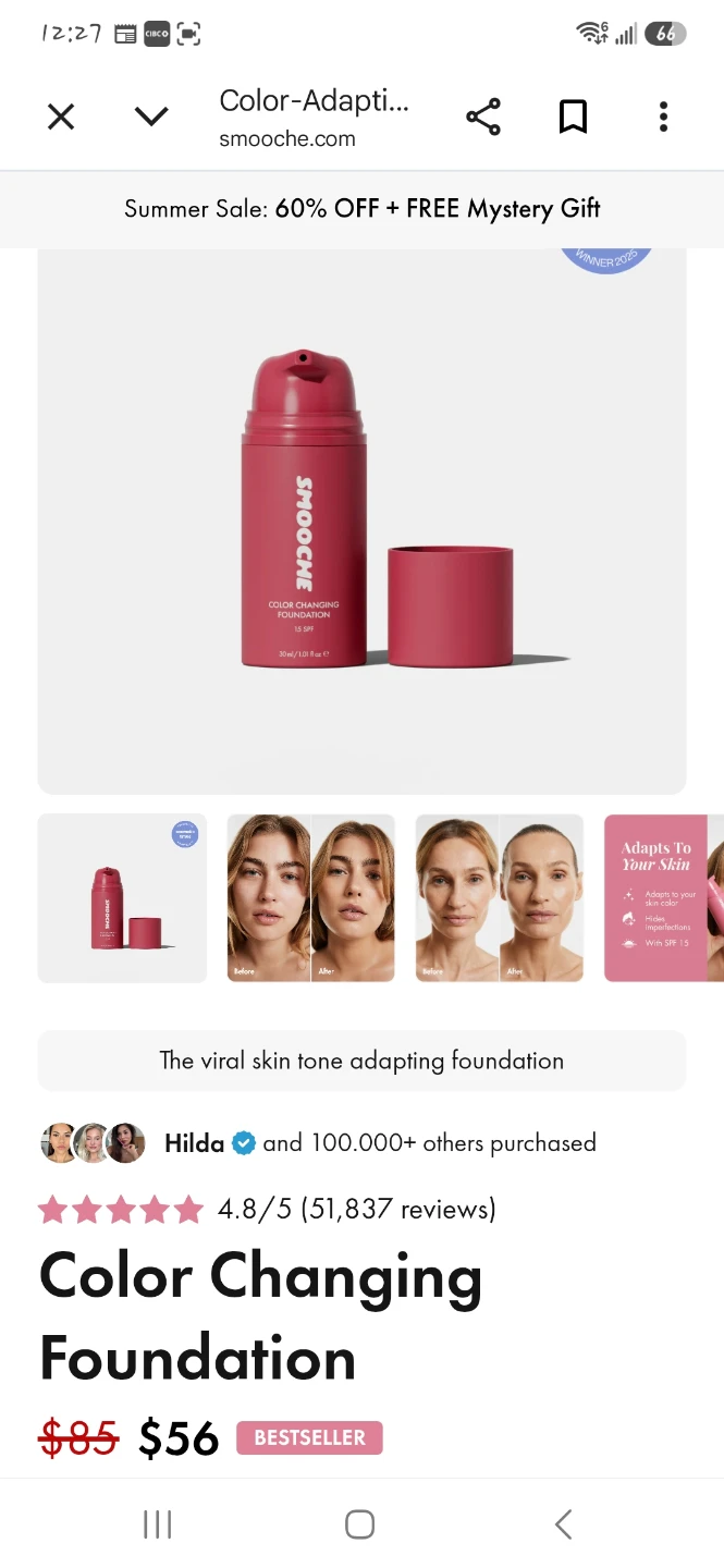 Smooche Color Changing Foundation 30ml - photo 2