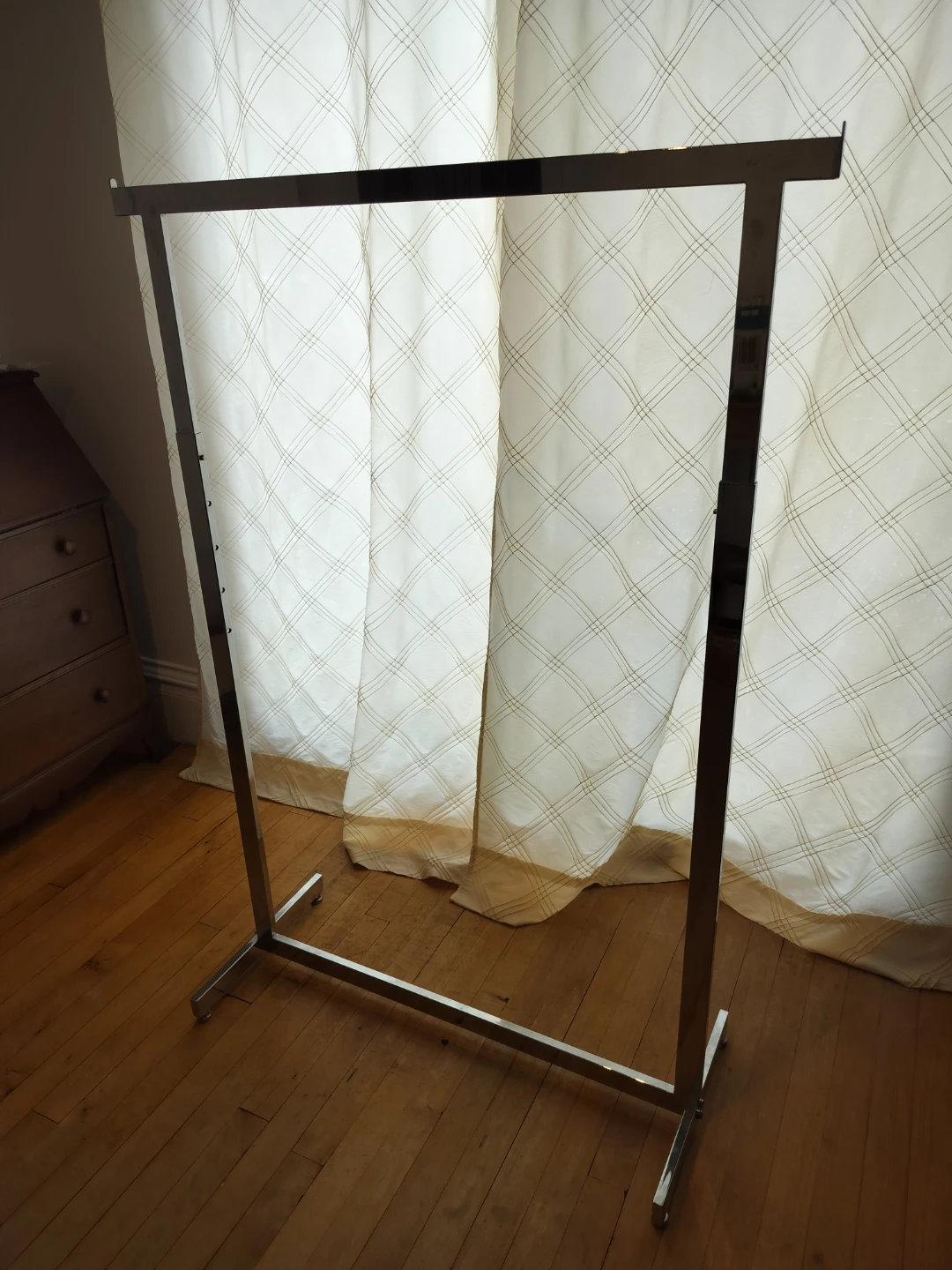 Chrome Metal Garment Rack - photo 2