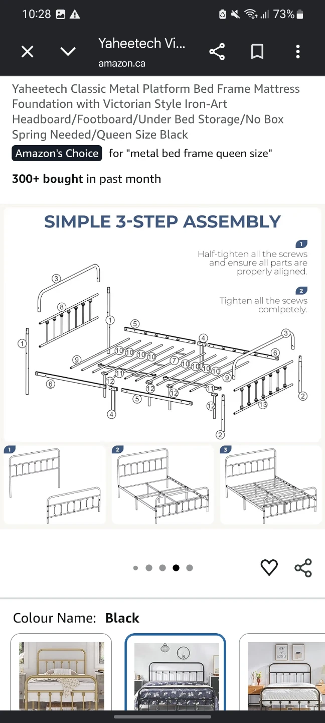 Detachable Queen size Metal Bed - photo 5