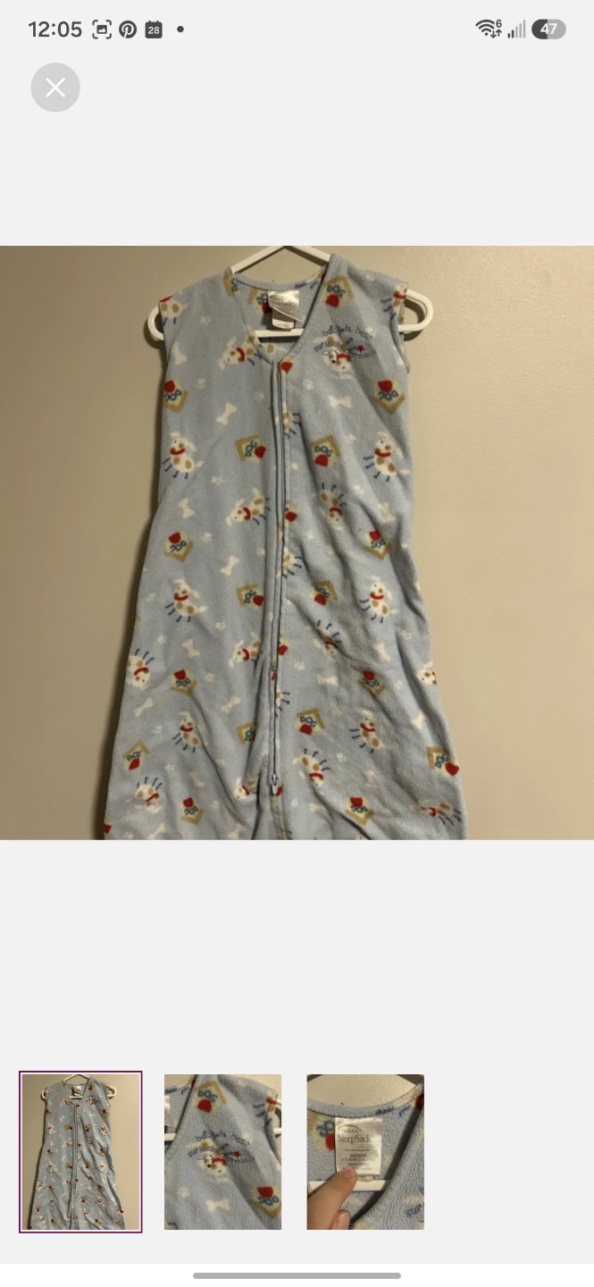 Halo SleepSack Wearable Blanket Medium Blue Fleece Elephant - photo 4