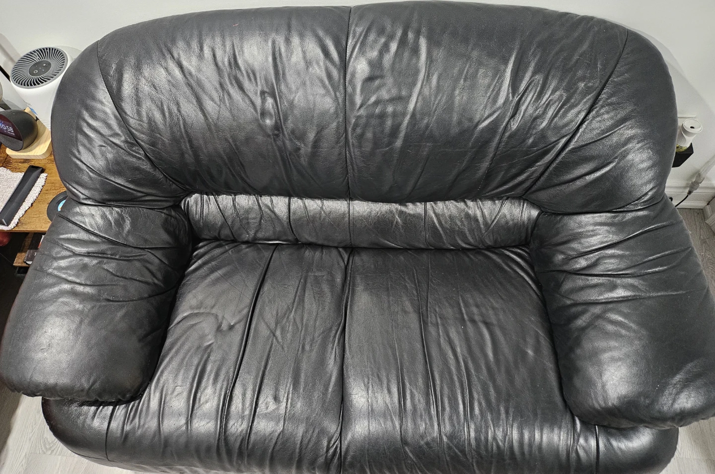 Black Leather Loveseat