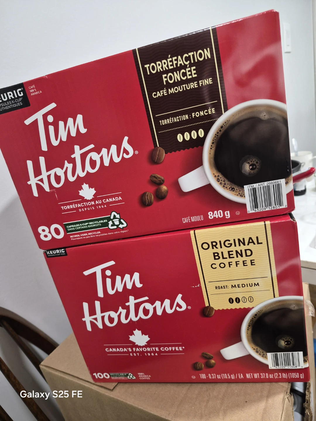 Tim Hortons coffee.