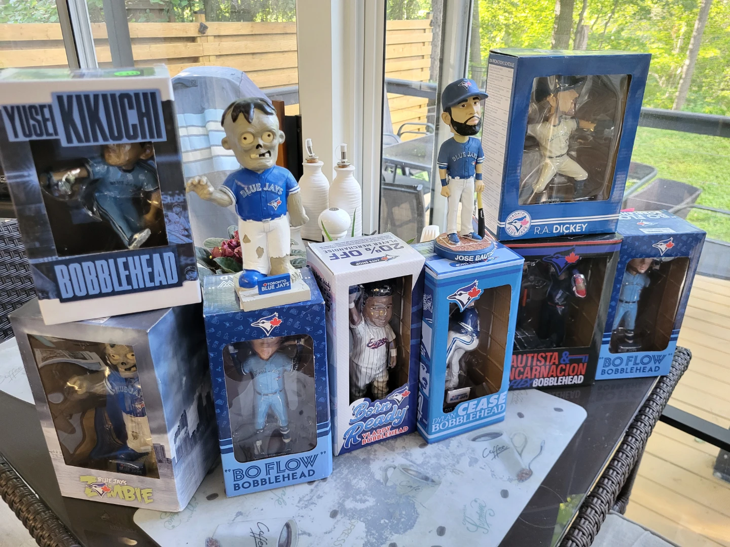 Toronto Blue Jays Bobbleheads and Hats Collection