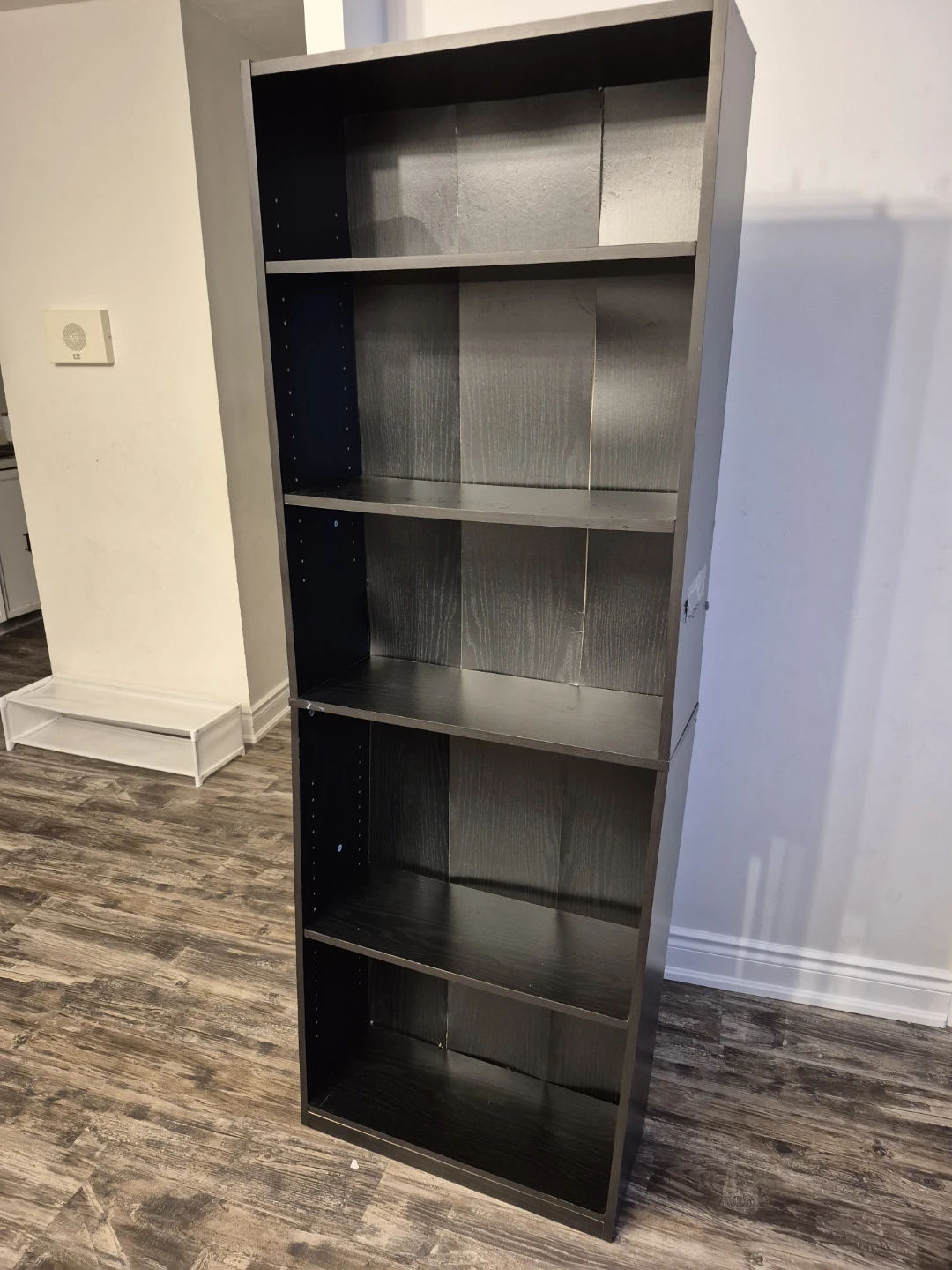 Dark Wood Tall 5-tier Bookshelf