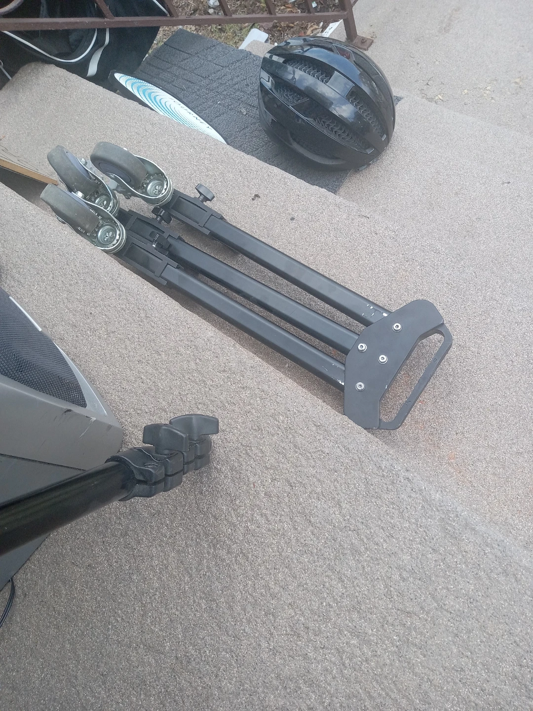 Black Camera Dolly with Wheels