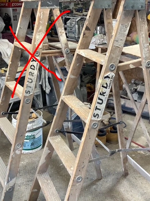 Sturdy Ladder Inc. wooden stepladder