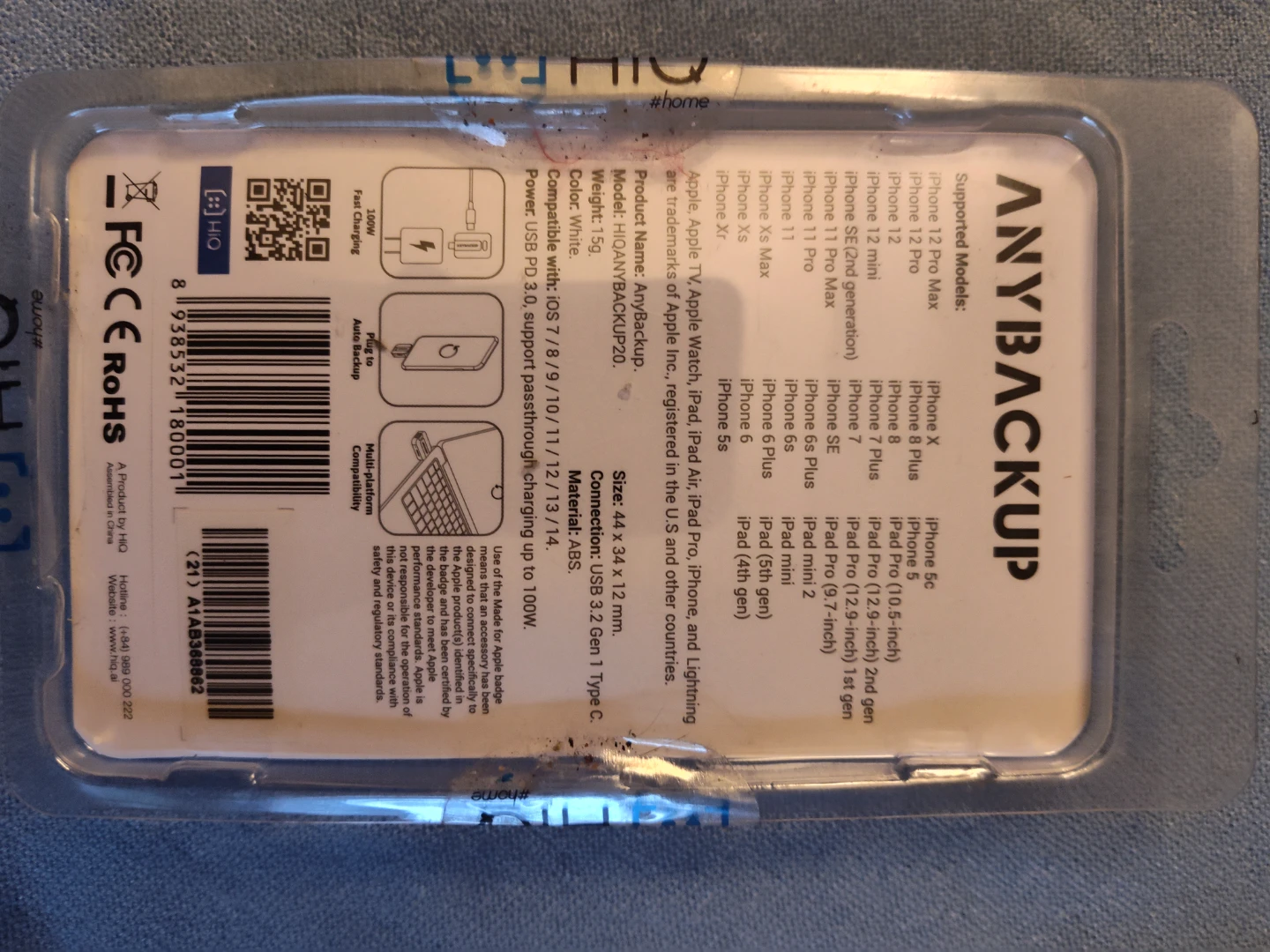 ANYBACKUP HIO USB-C to Lightning Auto Backup Device - photo 2