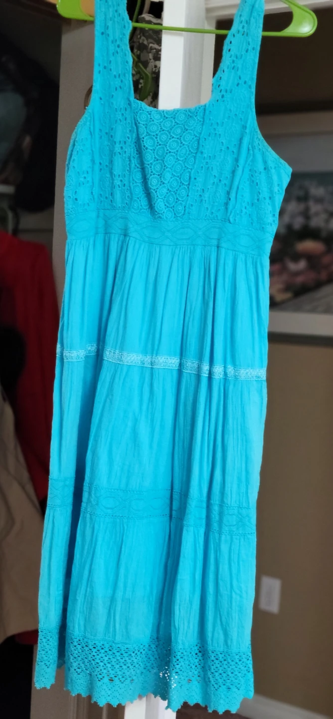 Blue tiered sundress
